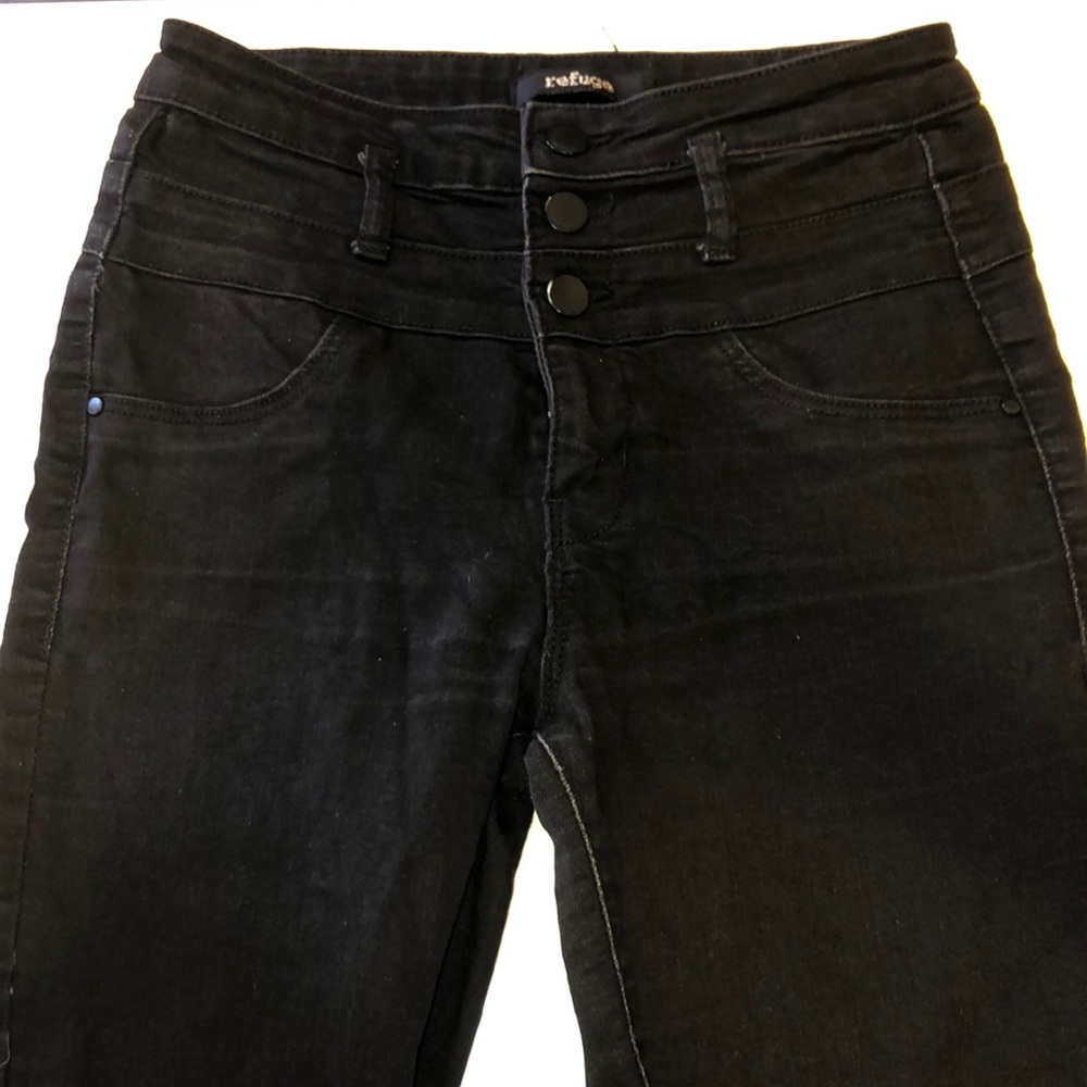 Refuge high waisted black jeans